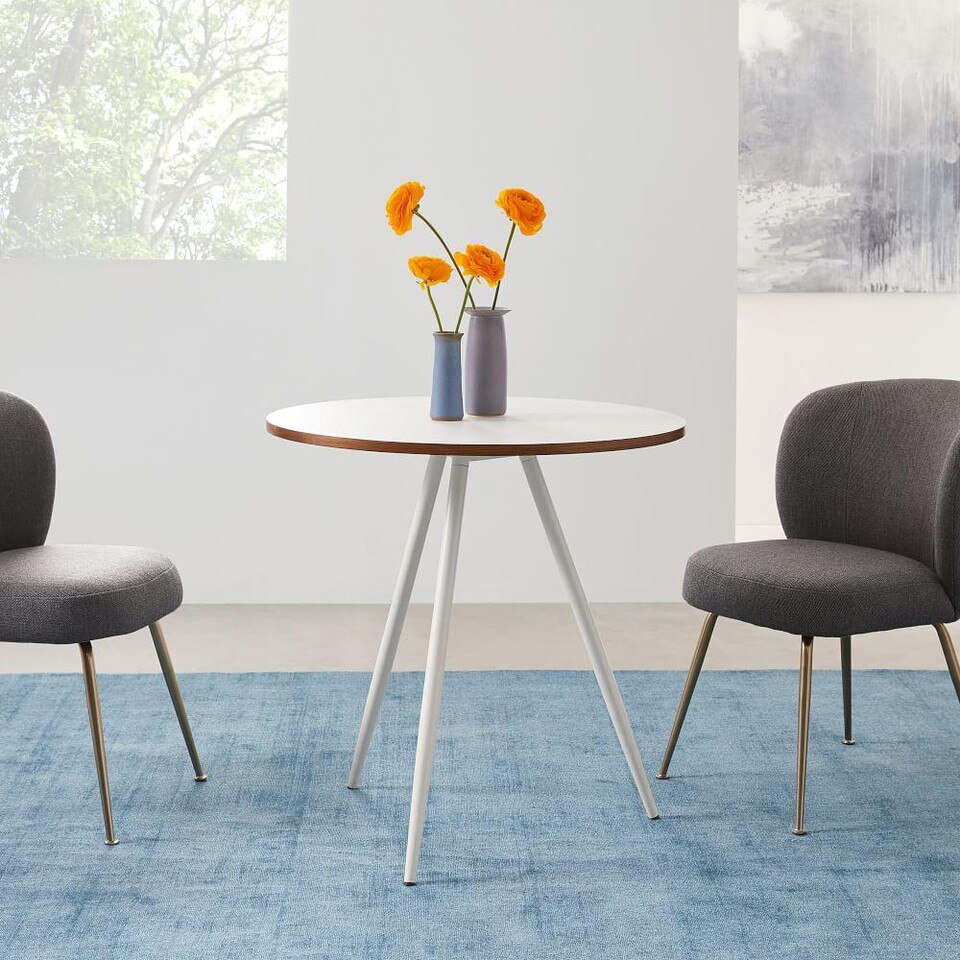 Wren Bistro Table White Laminate West Elm Australia